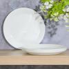 imageGibson Home Zen Buffet Dinnerware 8Piece Porcelain Chip and Scratch Resistant Dinner Plate Set WhiteRound Opal Glass Dinner Plates