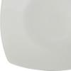 imageGibson Home Zen Buffet Dinnerware 8Piece Porcelain Chip and Scratch Resistant Dinner Plate Set WhiteWhite Soft Square Dinner Plates