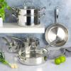 imageKenmore Elite Devon Heavy Gauge Stainless Steel TriPly Impact Bonded Induction Cookware Set 10Piece10Piece Cookware Set