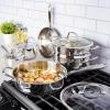 imageKenmore Elite Devon Heavy Gauge Stainless Steel TriPly Impact Bonded Induction Cookware Set 10Piece10Piece Cookware Set