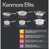 imageKenmore Elite Devon Heavy Gauge Stainless Steel TriPly Impact Bonded Induction Cookware Set 10Piece10Piece Cookware Set