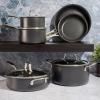 imageKenmore Pro Arbor Heights 7Layer Hard Anodized Induction Nonstick Platinum Forged Aluminum Cookware Set 10Piece BlackBlack