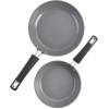 imageKenmore Pro Arbor Heights 7Layer Hard Anodized Induction Nonstick Platinum Forged Aluminum Cookware Set 10Piece BlackBlack ExteriorGrey Interior