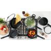 imageKenmore Pro Arbor Heights 7Layer Hard Anodized Induction Nonstick Platinum Forged Aluminum Cookware Set 10Piece BlackBlack Stackable