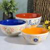 imageLaurie Gates by Gibson Hand Painted Tierra Mix and Match Dinnerware Set 3Piece Bowl Set 10quot 9quot 8quot Assorted