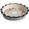 imageLaurie Gates by Gibson HandPainted Luxembourg Dinnerware Set 105 Pie Dish and 8 Square Bakeware Floral