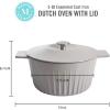 imageMartha Stewart Eastholm 3Quart Enameled Cast Iron Dutch Oven  Martha BlueGrey