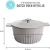 imageMartha Stewart Eastholm 3Quart Enameled Cast Iron Dutch Oven  Martha BlueGrey