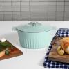 imageMartha Stewart Eastholm 3Quart Enameled Cast Iron Dutch Oven  Martha BlueMartha Blue