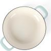 imageMartha Stewart Eastholm 3Quart Enameled Cast Iron Dutch Oven  Martha BlueMartha Blue w Gold Knob
