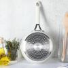 imageMartha Stewart Heathland Premium Nonstick PFA Free Ceramic Interior 10Piece Tapered Aluminum Cookware Set  Linen WhiteLinen White