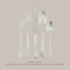 imageMartha Stewart Watercliffe 16 pc Flatware Set Stainless Steel wABS Handle  Warm GreyAlness Mirror Polish