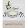 imageMartha Stewart Watercliffe 16 pc Flatware Set Stainless Steel wABS Handle  Warm GreyAlness Mirror Polish