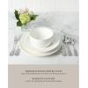imageMartha Stewart Watercliffe 16 pc Flatware Set Stainless Steel wABS Handle  Warm GreyHalsey Mirror Polish