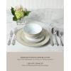 imageMartha Stewart Watercliffe 16 pc Flatware Set Stainless Steel wABS Handle  Warm GreyPerrine Mirror Polish