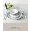 imageMartha Stewart Watercliffe 16 pc Flatware Set Stainless Steel wABS Handle  Warm GreySouthland Mirror Polish