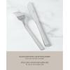 imageMartha Stewart Watercliffe 16 pc Flatware Set Stainless Steel wABS Handle  Warm GreySouthland Mirror Polish