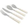 imageMartha Stewart Watercliffe 16 pc Flatware Set Stainless Steel wABS Handle  Warm GreyWatercliffe Linen