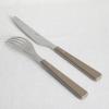 imageMartha Stewart Watercliffe 16 pc Flatware Set Stainless Steel wABS Handle  Warm GreyWatercliffe Warm Grey