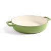 imageMartha by Martha Stewart 5 QT Enameled Cast Iron Dutch Oven wLid  CobblestoneBay Leaf