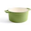 imageMartha by Martha Stewart 5 QT Enameled Cast Iron Dutch Oven wLid  CobblestoneBay Leaf