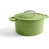 imageMartha by Martha Stewart 5 QT Enameled Cast Iron Dutch Oven wLid  CobblestoneBay Leaf