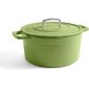 imageMartha by Martha Stewart 5 QT Enameled Cast Iron Dutch Oven wLid  CobblestoneBay Leaf