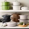imageMartha by Martha Stewart 5 QT Enameled Cast Iron Dutch Oven wLid  CobblestoneCrescent Moon