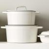 imageMartha by Martha Stewart 5 QT Enameled Cast Iron Dutch Oven wLid  CobblestoneCrescent Moon