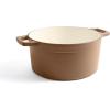 imageMartha by Martha Stewart 5 QT Enameled Cast Iron Dutch Oven wLid  CobblestoneGanache
