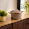 imageMartha by Martha Stewart 5 QT Enameled Cast Iron Dutch Oven wLid  CobblestoneGanache