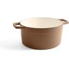 imageMartha by Martha Stewart 5 QT Enameled Cast Iron Dutch Oven wLid  CobblestoneGanache