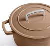 imageMartha by Martha Stewart 5 QT Enameled Cast Iron Dutch Oven wLid  CobblestoneGanache