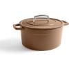 imageMartha by Martha Stewart 5 QT Enameled Cast Iron Dutch Oven wLid  CobblestoneGanache