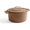 imageMartha by Martha Stewart 5 QT Enameled Cast Iron Dutch Oven wLid  CobblestoneGanache