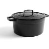 imageMartha by Martha Stewart 5 QT Enameled Cast Iron Dutch Oven wLid  CobblestoneObsidian