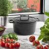 imageMartha by Martha Stewart 5 QT Enameled Cast Iron Dutch Oven wLid  CobblestoneObsidian