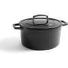 imageMartha by Martha Stewart 5 QT Enameled Cast Iron Dutch Oven wLid  CobblestoneObsidian