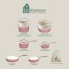 imageOprahs Favorite Things  12 Piece Aluminum Pots and Pans Cookware Set wNontoxic Ceramic Nonstick Ceramic Steamer Insert ampamp 12 Protective Care Bags  Pink Orchid