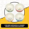 imagePeanuts Freckled Joy 23oz Stoneware Soup Bowls wClear Lid 4Pack Assorted Colors55 Bowl Set w Plate