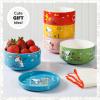 imagePeanuts Freckled Joy 23oz Stoneware Soup Bowls wClear Lid 4Pack Assorted Colors55 Bowl Set w Plate
