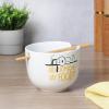 imagePeanuts Freckled Joy 23oz Stoneware Soup Bowls wClear Lid 4Pack Assorted Colors6 Foodie Ramen Bowl