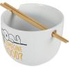 imagePeanuts Freckled Joy 23oz Stoneware Soup Bowls wClear Lid 4Pack Assorted Colors6 Foodie Ramen Bowl