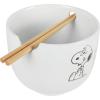 imagePeanuts Freckled Joy 23oz Stoneware Soup Bowls wClear Lid 4Pack Assorted Colors6 Munch Ramen Bowl