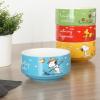 imagePeanuts Freckled Joy 23oz Stoneware Soup Bowls wClear Lid 4Pack Assorted ColorsAssorted Colors