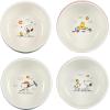 imagePeanuts Freckled Joy 23oz Stoneware Soup Bowls wClear Lid 4Pack Assorted ColorsAssorted Colors
