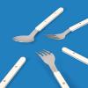 imageSur La Table Kitchen Essentials 20 Piece Flatware Silverware Set  Stainless Steel Utensils  Forks Spoons Knives  LinenLinen
