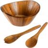 imageGibson Home Laurel Acacia Wood Salad Bowl Set 3  Piece Acacia WoodSherwood