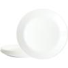 imageGibson Home Zen Buffet Dinnerware 8Piece Porcelain Chip and Scratch Resistant Dinner Plate Set WhiteRound Opal Glass Dinner Plates