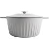 imageMartha Stewart Eastholm 3Quart Enameled Cast Iron Dutch Oven  Martha BlueGrey